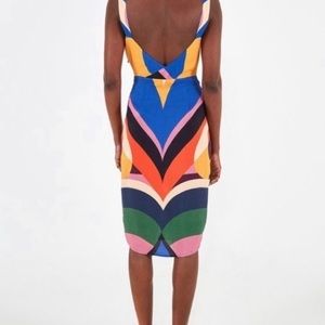 Farm Rio Graphic Heart Slip dress Low Back size S